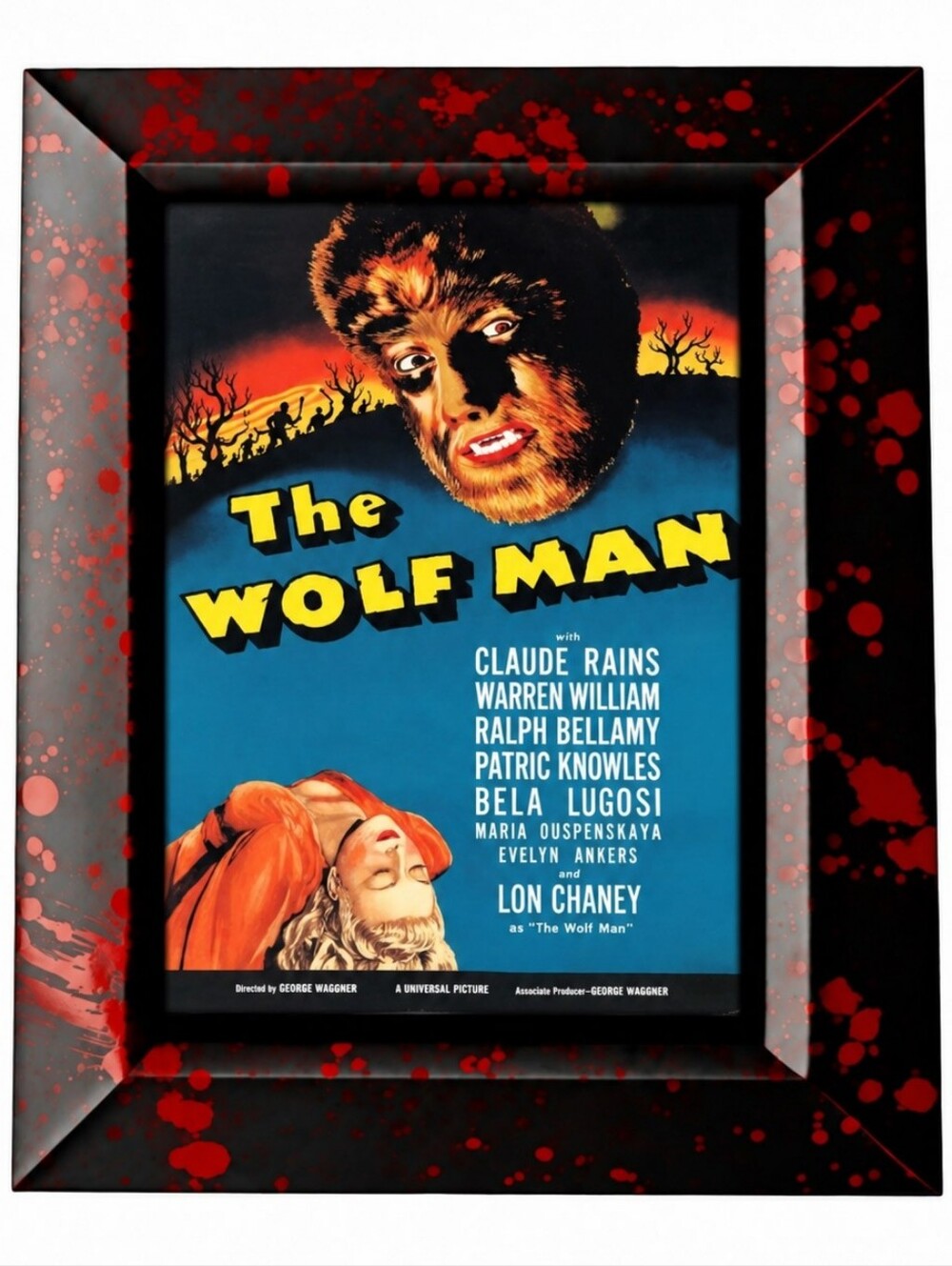 Wolf Man Vintage Horror Monster Universal Antique Cult Classic Wolfman Framed